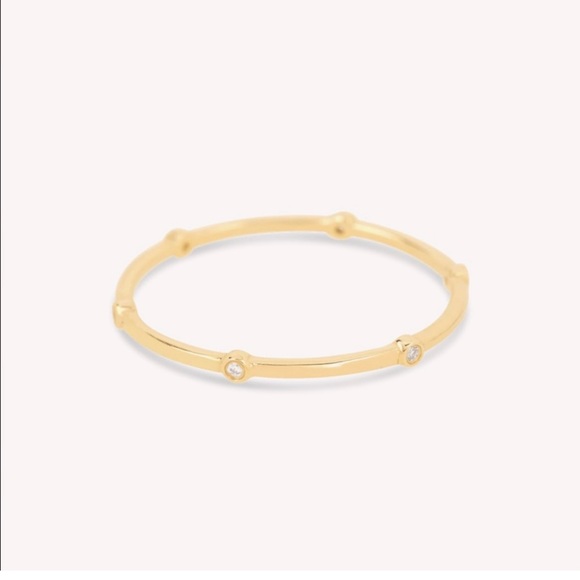 Mejuri Jewelry Stone And Strand Six Bezel Diamond Gold Band Poshmark